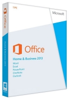 Microsoft Office Home and Business 2013, 1ПК, DVD, BOX